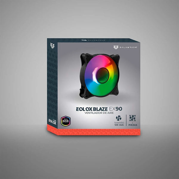Ventilador P/Gabinete Balam Rush (Br-938020) Eolox Blaze Ex90Rgb120 Mm1 Fannegro