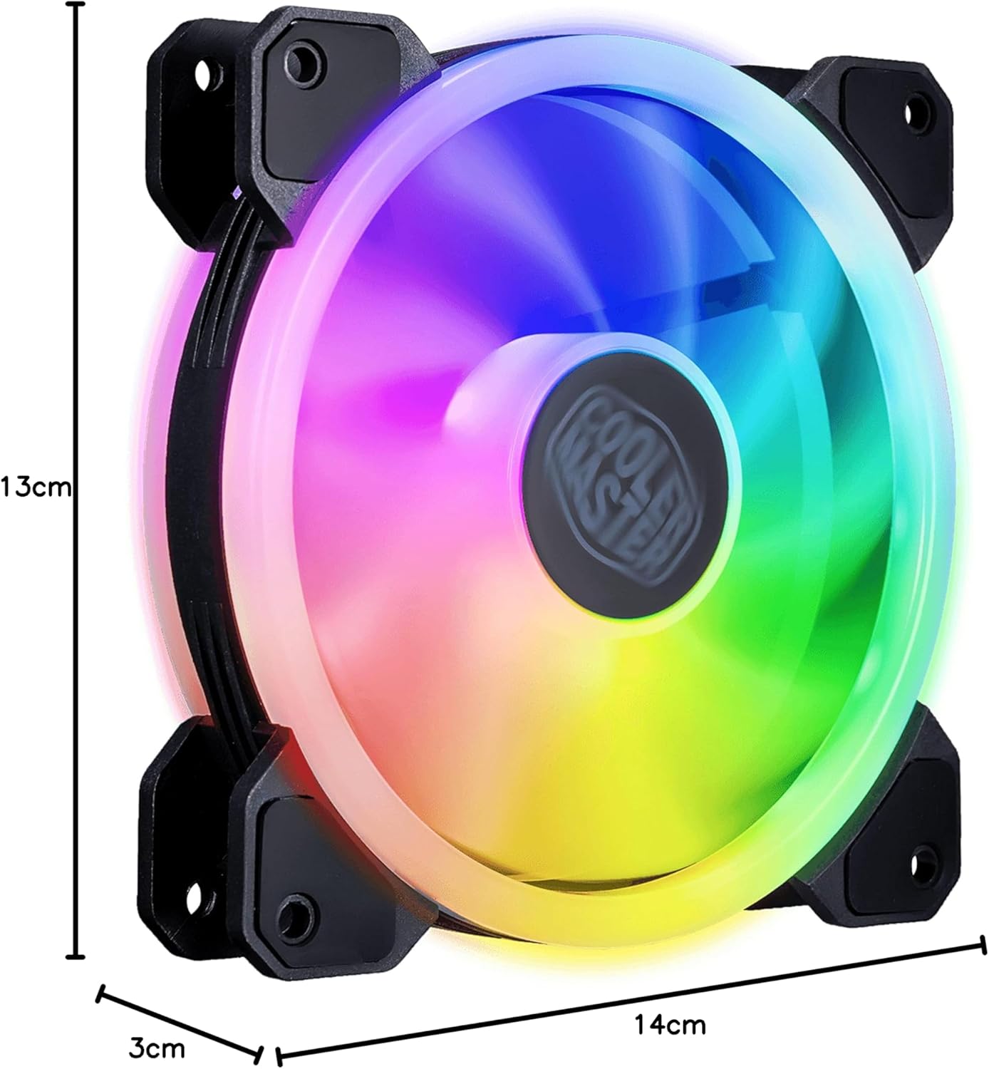 Ventilador P/Gabinete Cooler Master (Mfw-B2Dn-18Npa-S3) Mf120 S3Argb4Pwmnegro