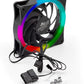 Ventilador Rgb Yeyian Fs1200 Typhoon Serie 1200 Rgb 120Mm P/Gabinete
